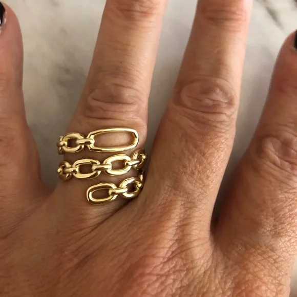 Kendra Scott Gold Chain Link Ring - Picture 1 of 1